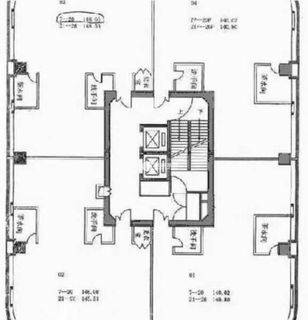 镇宁路裕丰国际大厦575平米写字楼出租