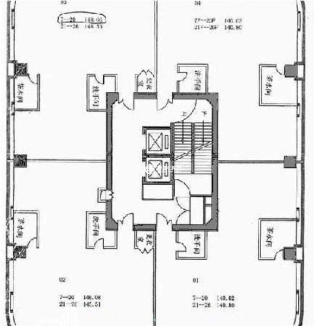 镇宁路裕丰国际大厦567平米写字楼出租