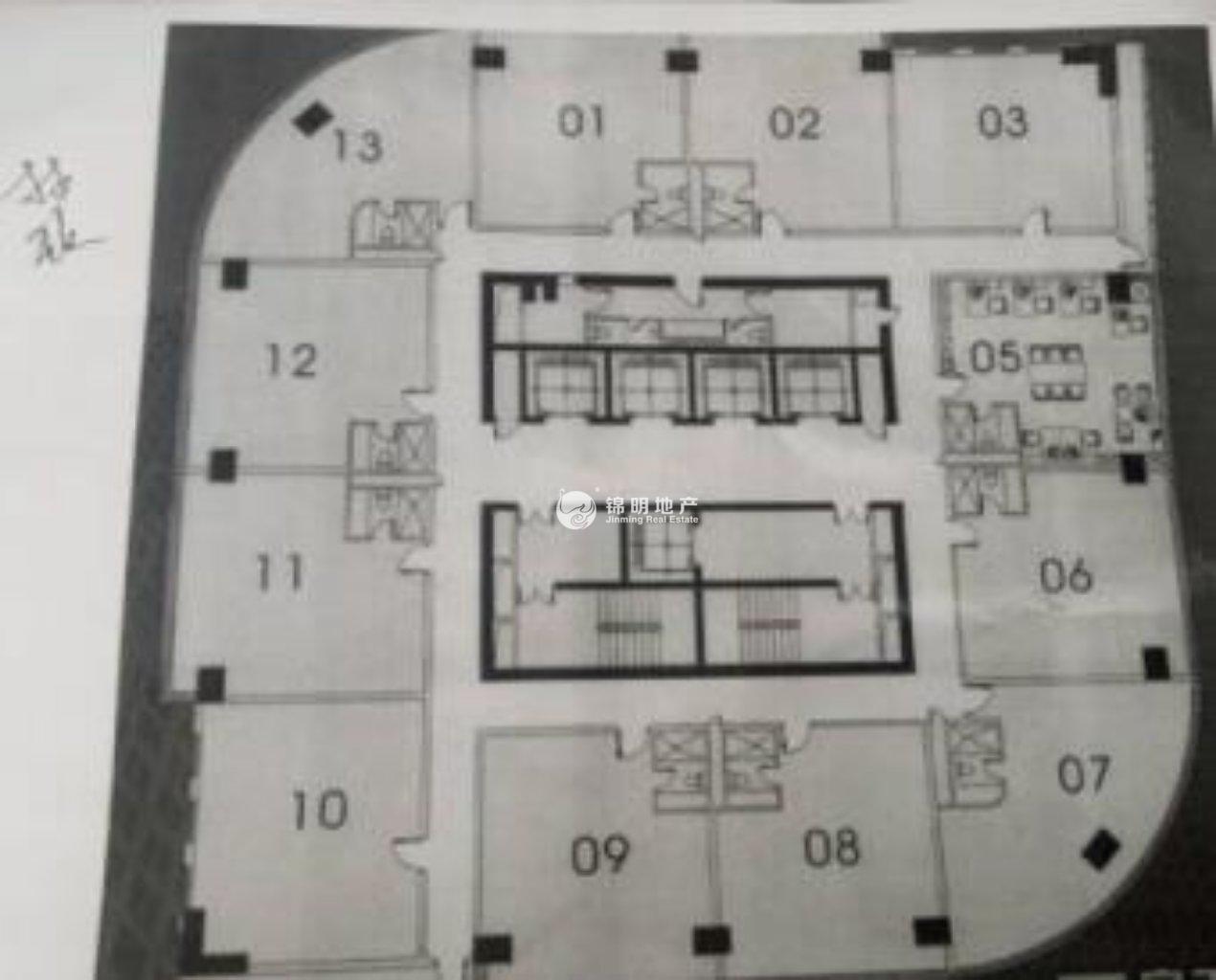 不夜城林顿大厦102平米写字楼出租
