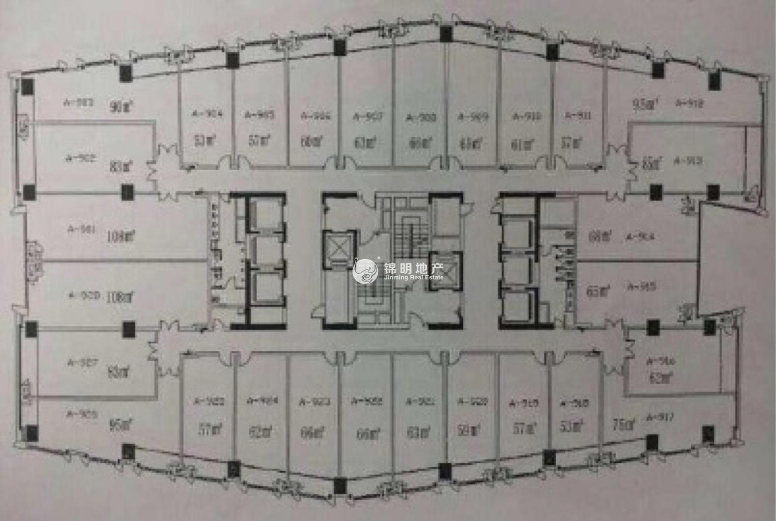 龙华绿地汇中心107平米写字楼出租